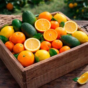 Caja mixta de Naranjas + Mandarinas + Aguacates + Limón